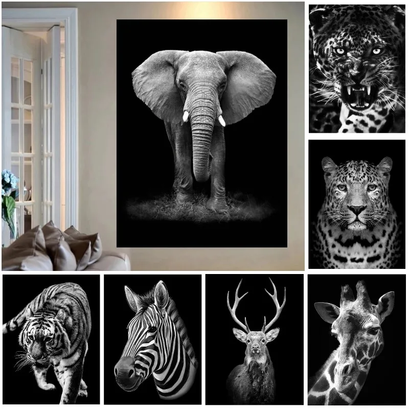 5d Diamond Painting Black And White Animals Embroidery Full Square Or Round Drills Lion Tiger Art Poster For Home Decor
5d Diamond Painting Black And White Animals Embroidery Full Square Or Round Drills Lion Tiger Art Poster For Home Decor