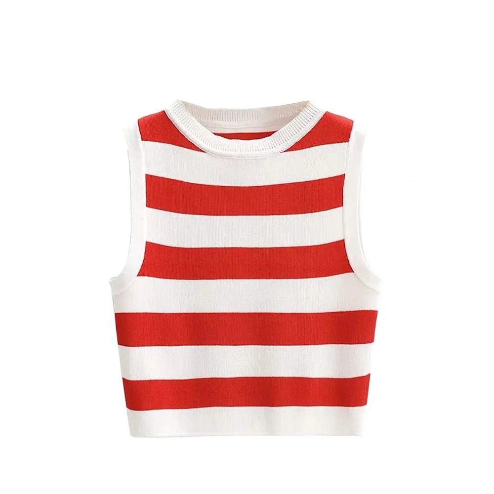 2021 summer women versatile Striped vest T-shirt Slim sleeveless Waistcoat tees Navel exposed Blusas Black white Crop Tank top
2021 summer women versatile Striped vest T-shirt Slim sleeveless Waistcoat tees Navel exposed Blusas Black white Crop Tank top