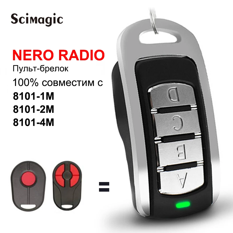New Key Chain Clone NERO RADIO 8101-2m 8101-1m Remote Control for Gate 433.92MHz
New Key Chain Clone NERO RADIO 8101-2m 8101-1m Remote Control for Gate 433.92MHz