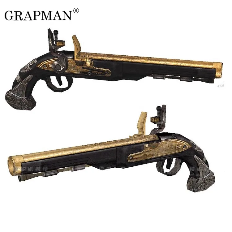 1:1 Пираты Карибского моря Flintlock 3D бумажная модель оружия Пазлы игрушка ручной