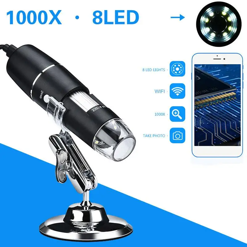 WIFI Monitoring Mobile Phones Wi-Fi Microscope Electron Microscope Professional Durable Digital Microscope Portable Computers
WIFI Monitoring Mobile Phones Wi-Fi Microscope Electron Microscope Professional Durable Digital Microscope Portable Computers