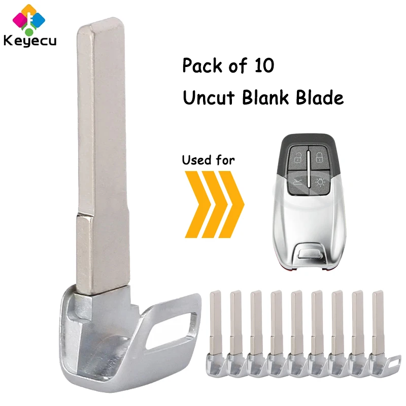 KEYECU 10 Pieces Smart Remote Car Key Blade Uncut Insert Emergency Blank Blade - FOB for Ferrari 458 588 488GTB La Ferrari
KEYECU 10 Pieces Smart Remote Car Key Blade Uncut Insert Emergency Blank Blade - FOB for Ferrari 458 588 488GTB La Ferrari