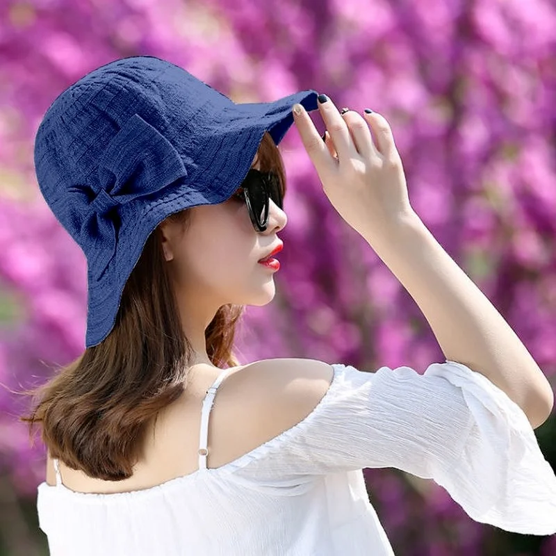 Bucket Hats Women Bow Dome Casual All-match Elegant Female Caps Stylish Temperament Korean Version Chic Sweet Summer Sun-proof
Bucket Hats Women Bow Dome Casual All-match Elegant Female Caps Stylish Temperament Korean Version Chic Sweet Summer Sun-proof