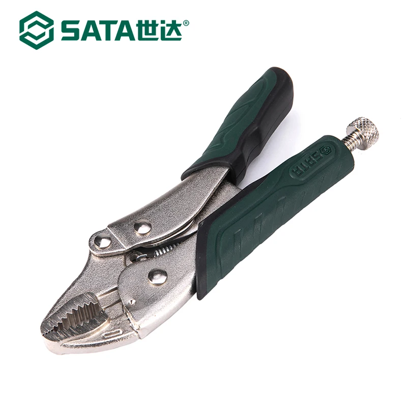 SATA 5" Locking Pliers Fast Release Wire Crimpers Round Mouth With Blade For Quick Release of Heavy Pliers Hand Tool 71105
SATA 5" Locking Pliers Fast Release Wire Crimpers Round Mouth With Blade For Quick Release of Heavy Pliers Hand Tool 71105