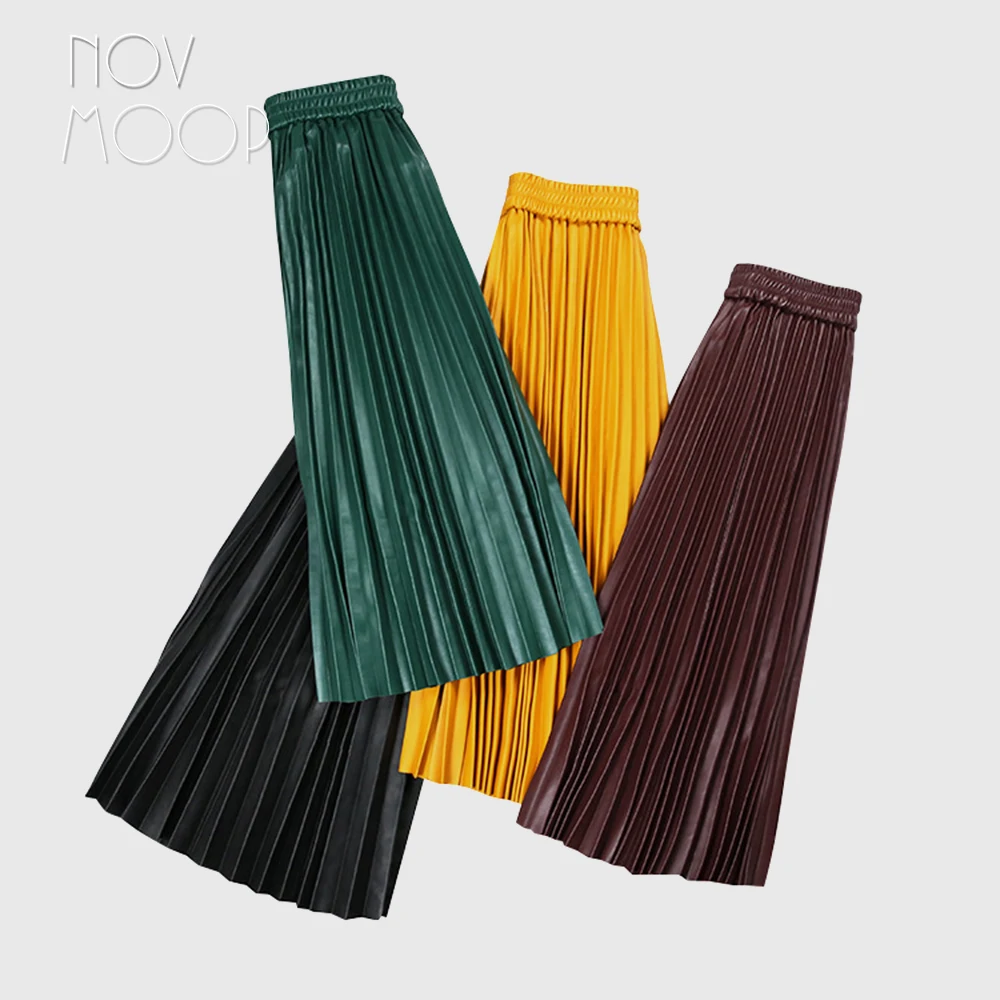 Novmoop 2020 elastic waistband genuine leather pleated sheepskin skirt Jupe en cuir LT3244
Novmoop 2020 elastic waistband genuine leather pleated sheepskin skirt Jupe en cuir LT3244