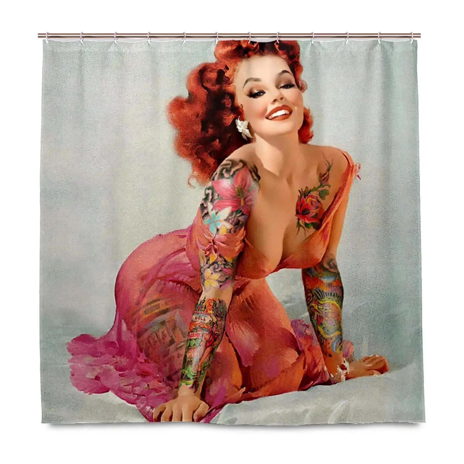 Занавеска для душа Pinup Girl в стиле ретро, водонепроницаемая декоративная занавеска для ванной комнаты, тяжелый 100% полиэстер, машинная стирка...
Занавеска для душа Pinup Girl в стиле ретро, водонепроницаемая декоративная занавеска для ванной комнаты, тяжелый 100% полиэстер, машинная стирка...