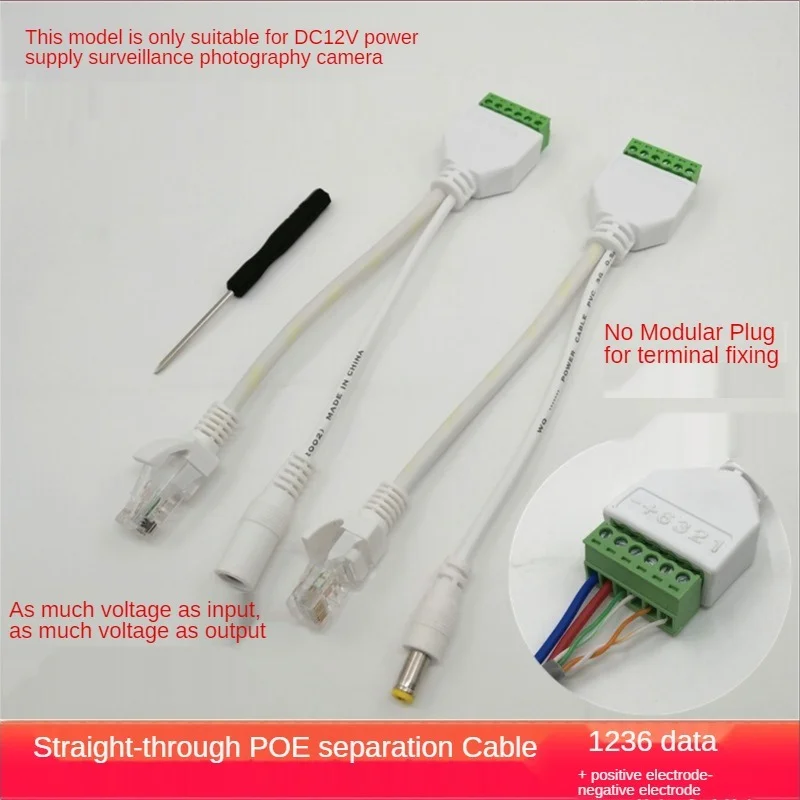 POE Separation Line Monitoring Network Cable Power Supply Connector Straight-through Type Equipped with Screwdriver Led Display
POE Separation Line Monitoring Network Cable Power Supply Connector Straight-through Type Equipped with Screwdriver Led Display