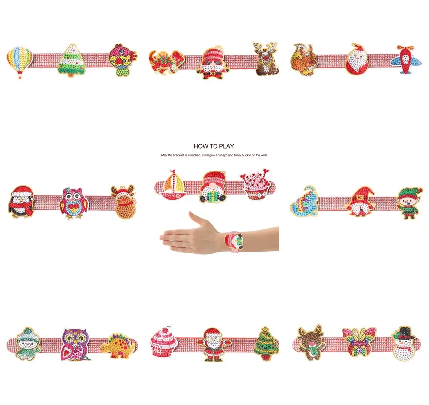 Christmas Decoration Rhinestone Patted Wrist Strap 5D DIY Diamond Painting Xmas Cartoon Clap Your Hand Ring Kids Christmas Gift
Christmas Decoration Rhinestone Patted Wrist Strap 5D DIY Diamond Painting Xmas Cartoon Clap Your Hand Ring Kids Christmas Gift