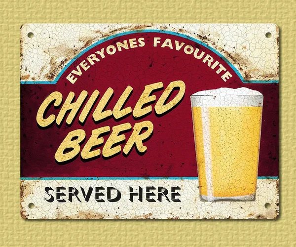 Metal Sign Plaque Vintage Retro Style Chilled Beer Bar Sign Wall Poster Wall Decor Home Office Bar Pub Store Garage Coffee
Metal Sign Plaque Vintage Retro Style Chilled Beer Bar Sign Wall Poster Wall Decor Home Office Bar Pub Store Garage Coffee