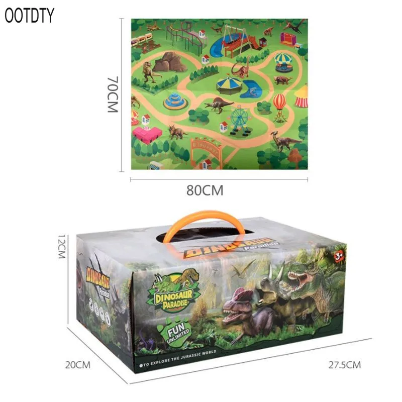 Dinosaur Toy Figure w/ Activity Play Mat & Trees, Educational Realistic Dinosaur Playset to Create a Dino World Including T-Rex 
Dinosaur Toy Figure w/ Activity Play Mat & Trees, Educational Realistic Dinosaur Playset to Create a Dino World Including T-Rex