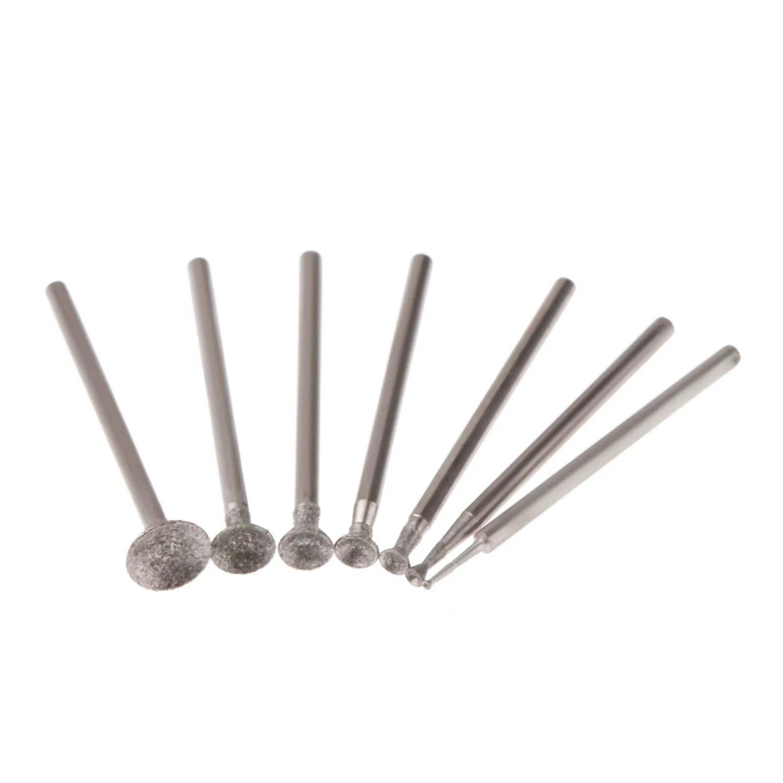 7Pcs 1/2/3/4/5/6/8mm Diamond Grinding Head Mounted Points 2.35mm Shank for Jade Stone Carving Glass Ceramic Grinding Tools
7Pcs 1/2/3/4/5/6/8mm Diamond Grinding Head Mounted Points 2.35mm Shank for Jade Stone Carving Glass Ceramic Grinding Tools
