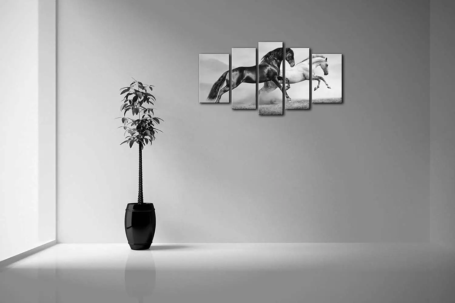 No Framed Black Friesian Running Horse 5 Pcs Canvas Picture Print Wall Art Canvas Painting Wall Decor for Living Room
No Framed Black Friesian Running Horse 5 Pcs Canvas Picture Print Wall Art Canvas Painting Wall Decor for Living Room