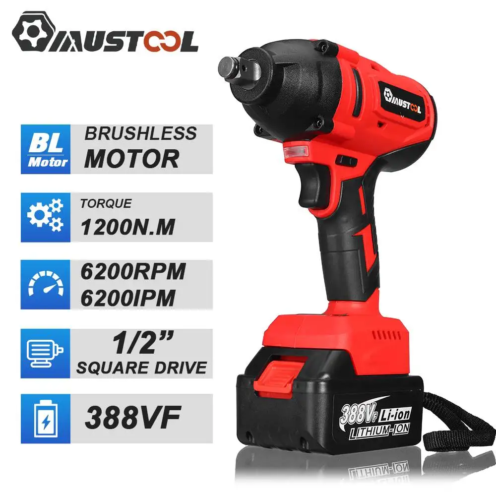 Электрический гайковерт mustools 388Vf 1200N.m с высоким крутящим моментом, 1/2 дюйма, торцевой гайковерт, электроинструменты для аккумулятора Makita 18 в
Электрический гайковерт mustools 388Vf 1200N.m с высоким крутящим моментом, 1/2 дюйма, торцевой гайковерт, электроинструменты для аккумулятора Makita 18 в