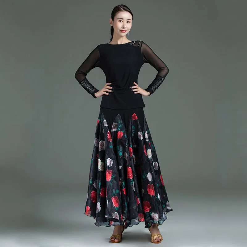 2021 Ballroom Dance Skirt For Women Performance Costume Floral Waltz Dance Wear Dancer Outfit Long Skirts Designer Clothes
2021 Ballroom Dance Skirt For Women Performance Costume Floral Waltz Dance Wear Dancer Outfit Long Skirts Designer Clothes