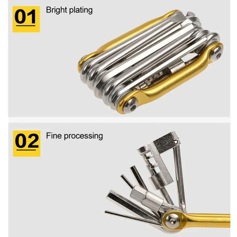 11 in 1 Portable Multifunctional Combined Mountain Bike Tool T25 Chain Cutter Bicycle Repair Tool Set
11 in 1 Portable Multifunctional Combined Mountain Bike Tool T25 Chain Cutter Bicycle Repair Tool Set