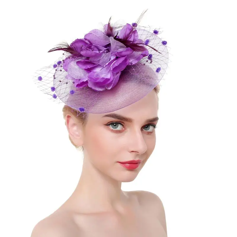 Ladies Derby Netting Mesh Big Blooming Flowers Feather Fascinator Hat Pompom Beaded Tea Party Wedding Bridal Hair Clip Headwear
Ladies Derby Netting Mesh Big Blooming Flowers Feather Fascinator Hat Pompom Beaded Tea Party Wedding Bridal Hair Clip Headwear