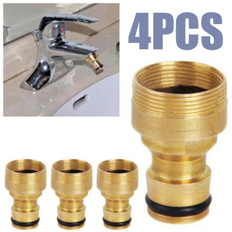 4Pc Brass-Hose Tap Connector 3/4inch Threaded Garden Water Pipe Adaptor Fittings For Kitchen Balcony Bathroom Basin Faucet
4Pc Brass-Hose Tap Connector 3/4inch Threaded Garden Water Pipe Adaptor Fittings For Kitchen Balcony Bathroom Basin Faucet