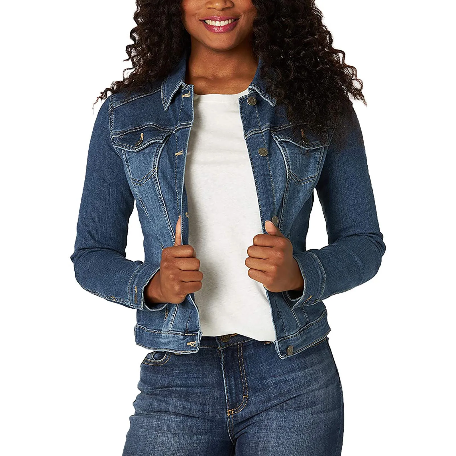 Women's Denim Jacket Fashion Lapel Pocket Short Coats 2021 Autumn Holes Vintage Casual Solid Color Slim Jackets Streetwear Tops
Women's Denim Jacket Fashion Lapel Pocket Short Coats 2021 Autumn Holes Vintage Casual Solid Color Slim Jackets Streetwear Tops