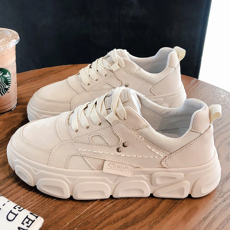 Vulcanized Shoes Spring Women's Chunky Sneakers Basket Female Fashion White Casual Shoes Leather Woman Platform Shoes Woman
Vulcanized Shoes Spring Women's Chunky Sneakers Basket Female Fashion White Casual Shoes Leather Woman Platform Shoes Woman