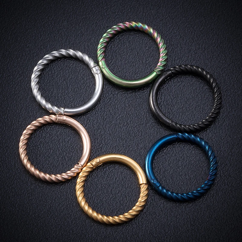 2PCS New Stainless Steel Hinged Clicker Segment Septum Nose Lip Ring Hoop Cartilage Tragus Sleeper Earrings Piercing Jewelry
2PCS New Stainless Steel Hinged Clicker Segment Septum Nose Lip Ring Hoop Cartilage Tragus Sleeper Earrings Piercing Jewelry