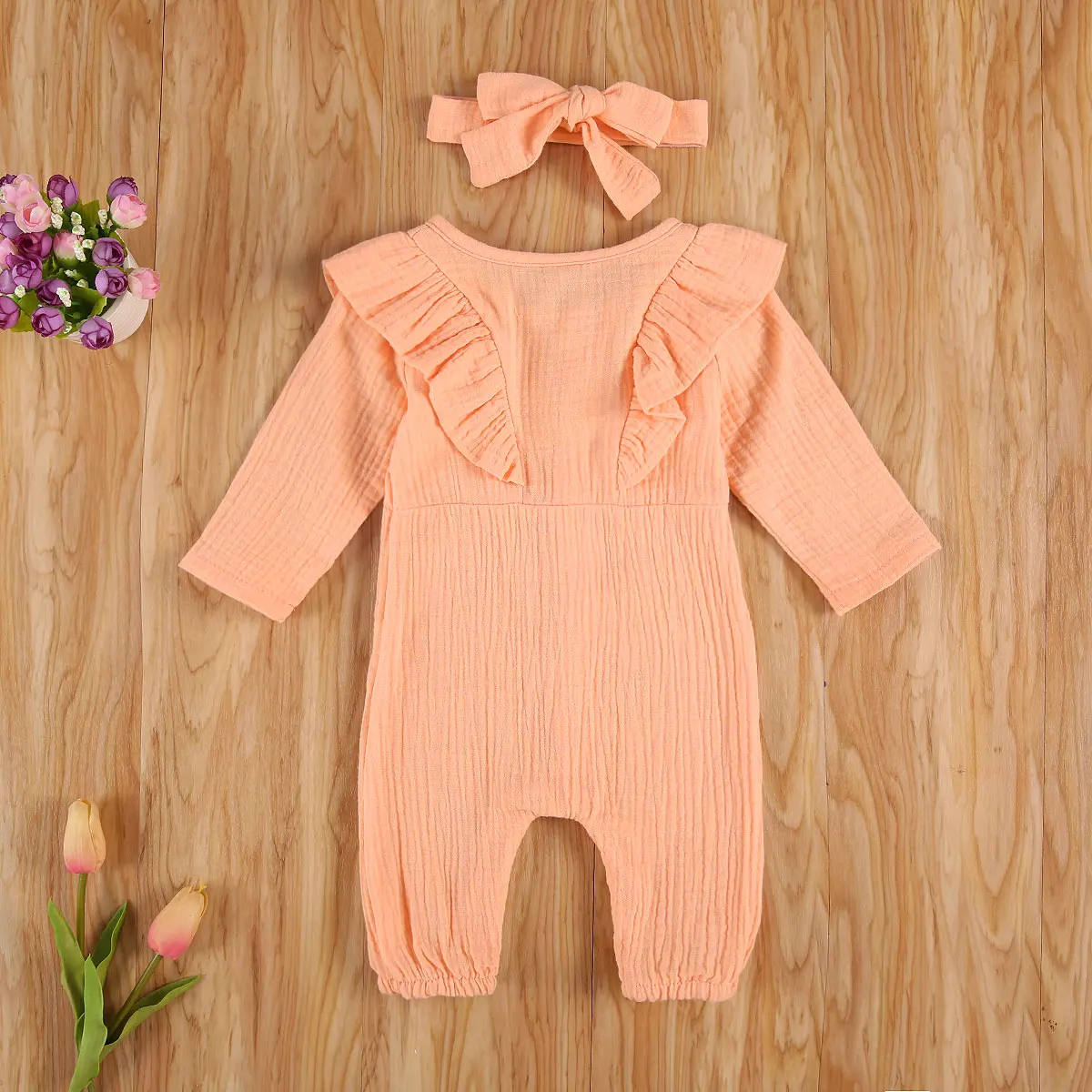 Long Sleeve Solid Romper with Headband, Autumn Lace Patchwork Casual Cotton Linen Soft for 0-24M Infant Newborn Baby Kids Girls
Long Sleeve Solid Romper with Headband, Autumn Lace Patchwork Casual Cotton Linen Soft for 0-24M Infant Newborn Baby Kids Girls