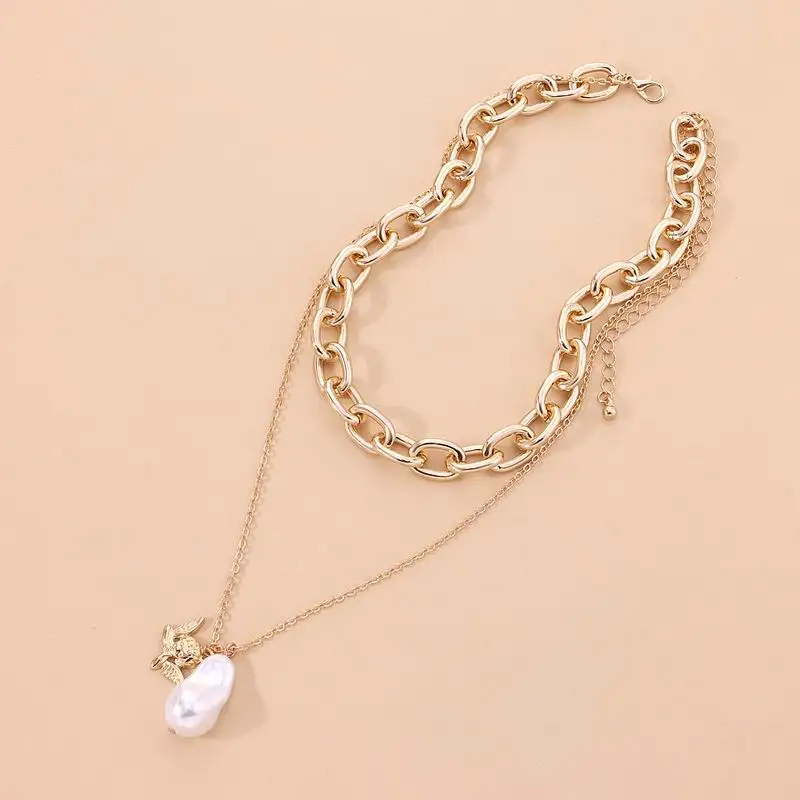 Goth Baroque Pearl Pendant Choker Necklace for Women Boho Punk Bead Lariat Chain Gold Angel Tassel Collar Charm Necklace Jewelry
Goth Baroque Pearl Pendant Choker Necklace for Women Boho Punk Bead Lariat Chain Gold Angel Tassel Collar Charm Necklace Jewelry