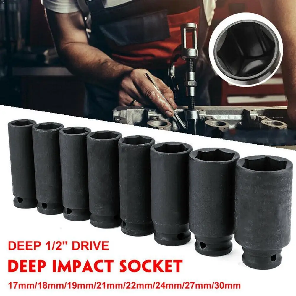 1 Pcs Deep Impact Socket 17-27mm/78mm Steel Black Pneumatic Tools For Air Impact Wrenches Torsion Spring
1 Pcs Deep Impact Socket 17-27mm/78mm Steel Black Pneumatic Tools For Air Impact Wrenches Torsion Spring