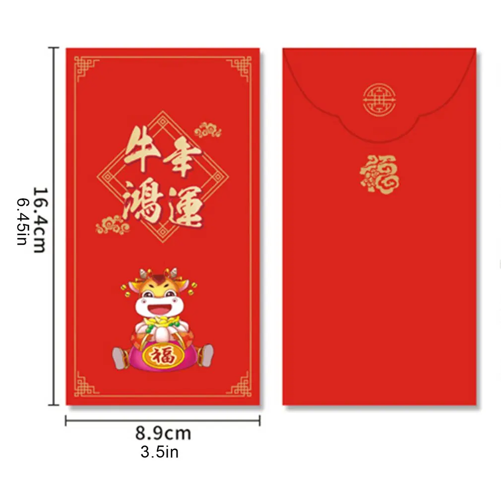 6pcs/set Cute Cartoon Cattle Spring Festival Red Envelope Best Wishes Lucky Money New Year's Red Envelope
6pcs/set Cute Cartoon Cattle Spring Festival Red Envelope Best Wishes Lucky Money New Year's Red Envelope