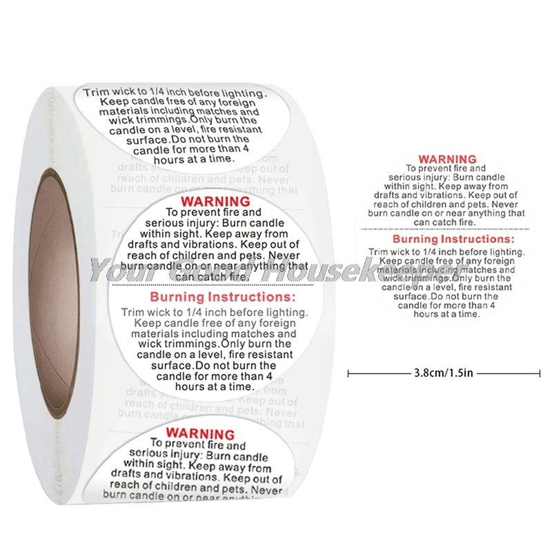 500pcs/roll laser Warning Candle Label Waterproof Candle Jar Container Stickers Wax Melting Safety Label Vow Sticker
500pcs/roll laser Warning Candle Label Waterproof Candle Jar Container Stickers Wax Melting Safety Label Vow Sticker