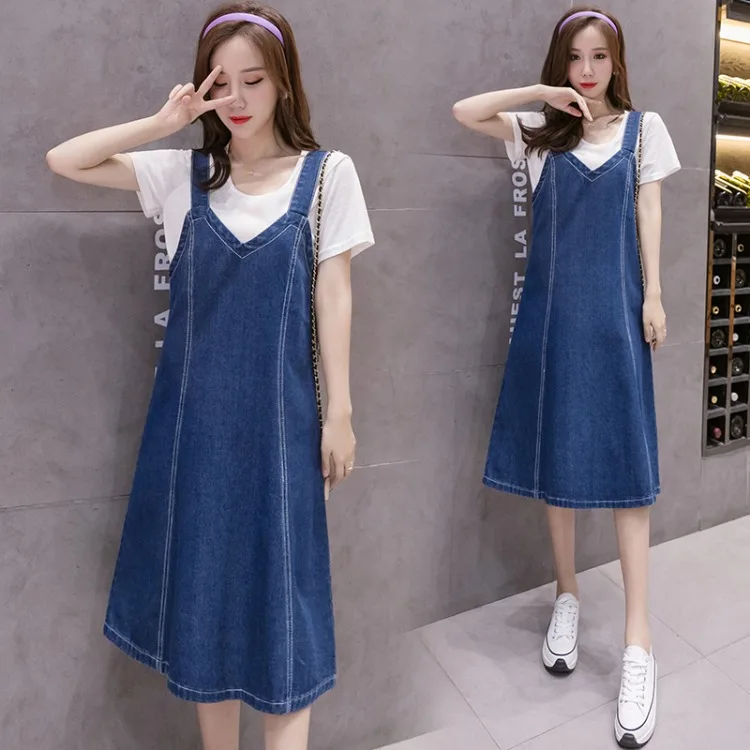 2021 Summer Women Denim Sundress Sarafan Overalls Dresses Korean Style Solid A Line Jeans Dress Vestidos
2021 Summer Women Denim Sundress Sarafan Overalls Dresses Korean Style Solid A Line Jeans Dress Vestidos