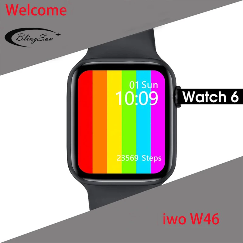 W46 Smart Watch 1.75 Inch Screen Wireless Charging ECG PPG Custom Wallpaper IWO W46 Heart Rate Sport Smartwatch for iOS/Android
W46 Smart Watch 1.75 Inch Screen Wireless Charging ECG PPG Custom Wallpaper IWO W46 Heart Rate Sport Smartwatch for iOS/Android