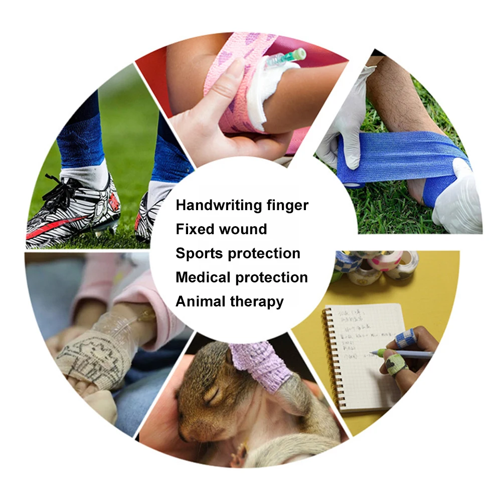 4.5m Colorful Sport Self Adhesive Elastic Bandage Wrap Tape Elastoplast For Knee Support Pads Finger Ankle Palm Shoulder
4.5m Colorful Sport Self Adhesive Elastic Bandage Wrap Tape Elastoplast For Knee Support Pads Finger Ankle Palm Shoulder
