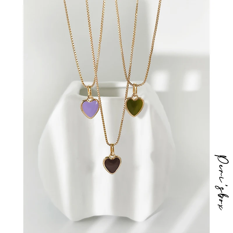 Peri'sBox Colorful Enamel Heart Pendant Necklaces For Women Long Love Box Chain Necklace Summer Romantic Candy Color Necklaces
Peri'sBox Colorful Enamel Heart Pendant Necklaces For Women Long Love Box Chain Necklace Summer Romantic Candy Color Necklaces