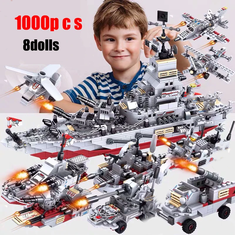 1000+PCS WW2 Military Series 25in1 Army Battle Cruiser Modern Warship Tank Little Dolls Building Blocks Toys Boys Creative Gifts
1000+PCS WW2 Military Series 25in1 Army Battle Cruiser Modern Warship Tank Little Dolls Building Blocks Toys Boys Creative Gifts