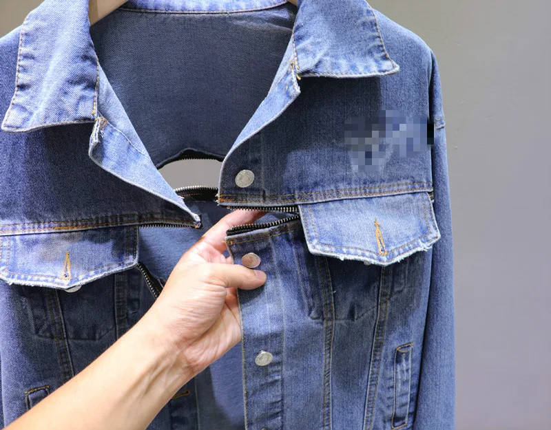 2020 Autumn New Fashion Irregular Backless Zippers Jeans Coat Women's All-match Cowboy Top Female Loose Leisure Denim Jackets
2020 Autumn New Fashion Irregular Backless Zippers Jeans Coat Women's All-match Cowboy Top Female Loose Leisure Denim Jackets