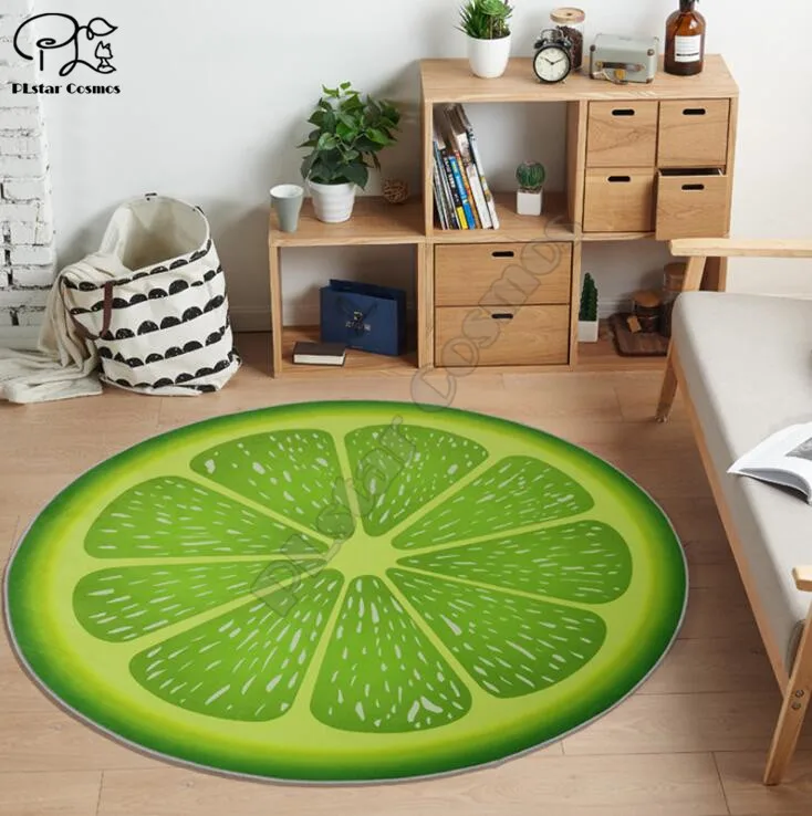 

Lemon watermelon pattern carpet Square Anti-Skid Area Floor Mat 3D Rug Non-slip Mat Dining Room Living Room Soft Bedroom Carpet