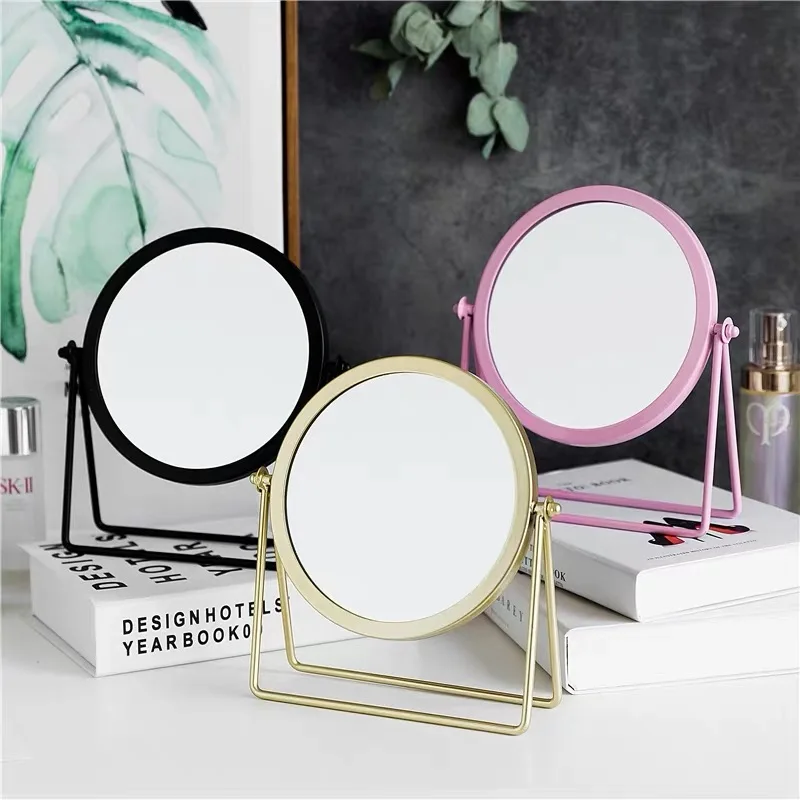 Nordic Makeup Mirror Round Portable Dressing Bath Mirror Wrought Iron Gold Frame Vanity Mirrors Desktop Decorative Ornaments
Nordic Makeup Mirror Round Portable Dressing Bath Mirror Wrought Iron Gold Frame Vanity Mirrors Desktop Decorative Ornaments