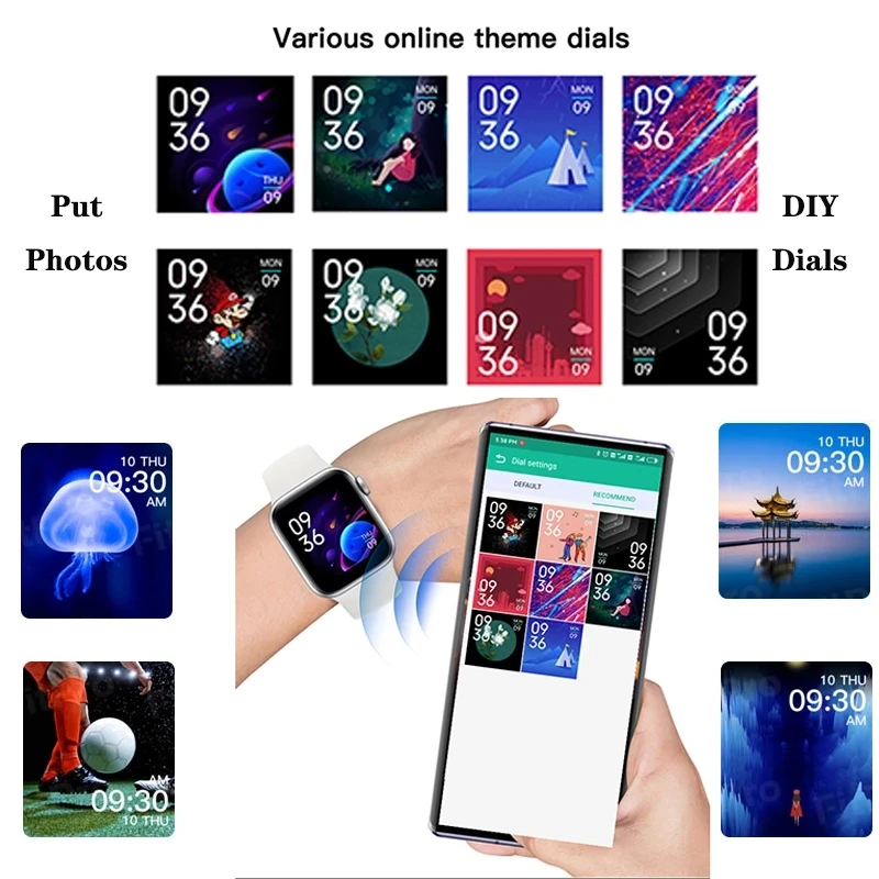 Discount Wholesale Price 10pc Y68 Smart Watch Phone Information Reminder DIY Face Sport Bluetooth D20 Smartwatch PK IWO X8 | Электроника