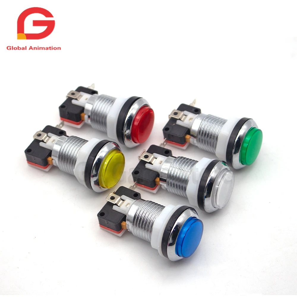 12 pcs of silver plated lighted button Illuminated Push Button with microswitch for arcade game machine, 5 colors for choosing
12 pcs of silver plated lighted button Illuminated Push Button with microswitch for arcade game machine, 5 colors for choosing