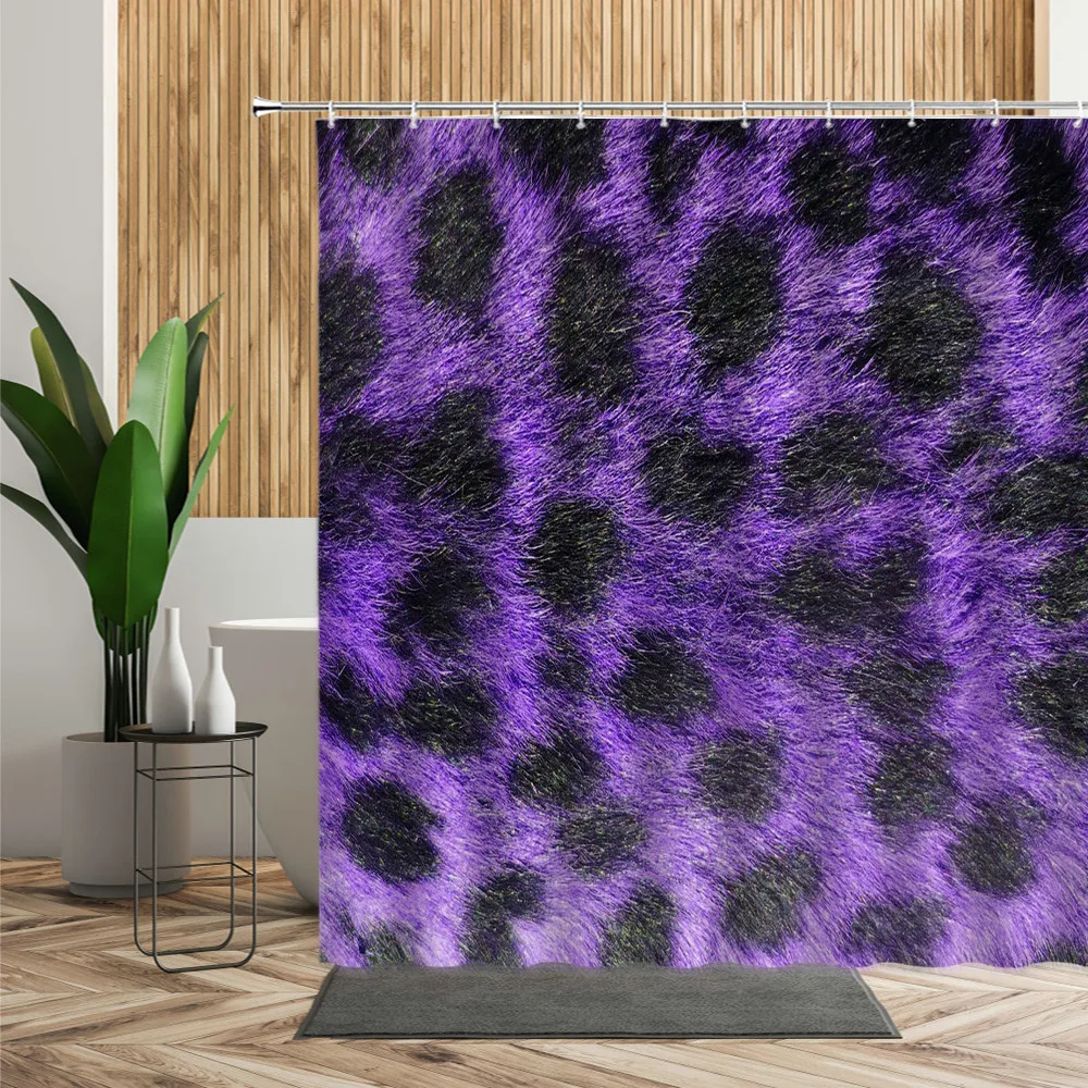 American Style Shower Curtain Purple Leopard Pattern Home Bath Decors Wall Hanging Fabric With Hook Bathroom Curtains Waterproof
American Style Shower Curtain Purple Leopard Pattern Home Bath Decors Wall Hanging Fabric With Hook Bathroom Curtains Waterproof