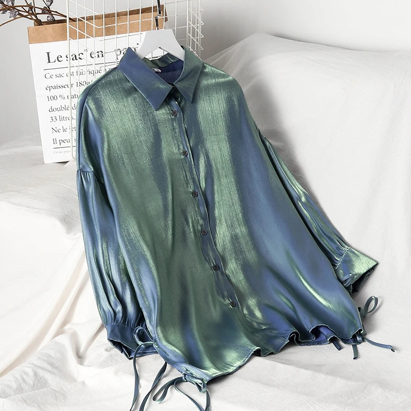 Tie-dyed Bright Gradient Fashion Shirt Women Casual Loose Single Breasted Sunscreen Shirt Chic Y2k Lace Up Tassels Blouse Top
Tie-dyed Bright Gradient Fashion Shirt Women Casual Loose Single Breasted Sunscreen Shirt Chic Y2k Lace Up Tassels Blouse Top