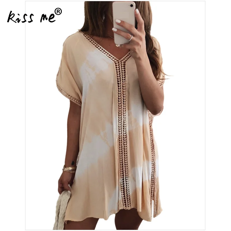 Loose Mesh Bikini Cover Up Colorful Hollow Sexy Tops And Blouses Women Beach Tunic Short Shirt Kaftan V Neck Short Sleeve Sarong
Loose Mesh Bikini Cover Up Colorful Hollow Sexy Tops And Blouses Women Beach Tunic Short Shirt Kaftan V Neck Short Sleeve Sarong