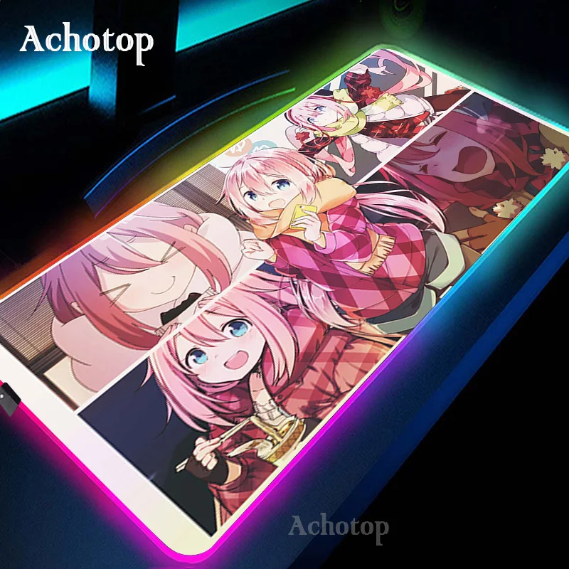 Yuru Camp Anime RGB Mouse Pad Black Neon lights Gamer Accessories LED MousePad Large PC Desk Play Mat with Backlit gaming desk
Yuru Camp Anime RGB Mouse Pad Black Neon lights Gamer Accessories LED MousePad Large PC Desk Play Mat with Backlit gaming desk