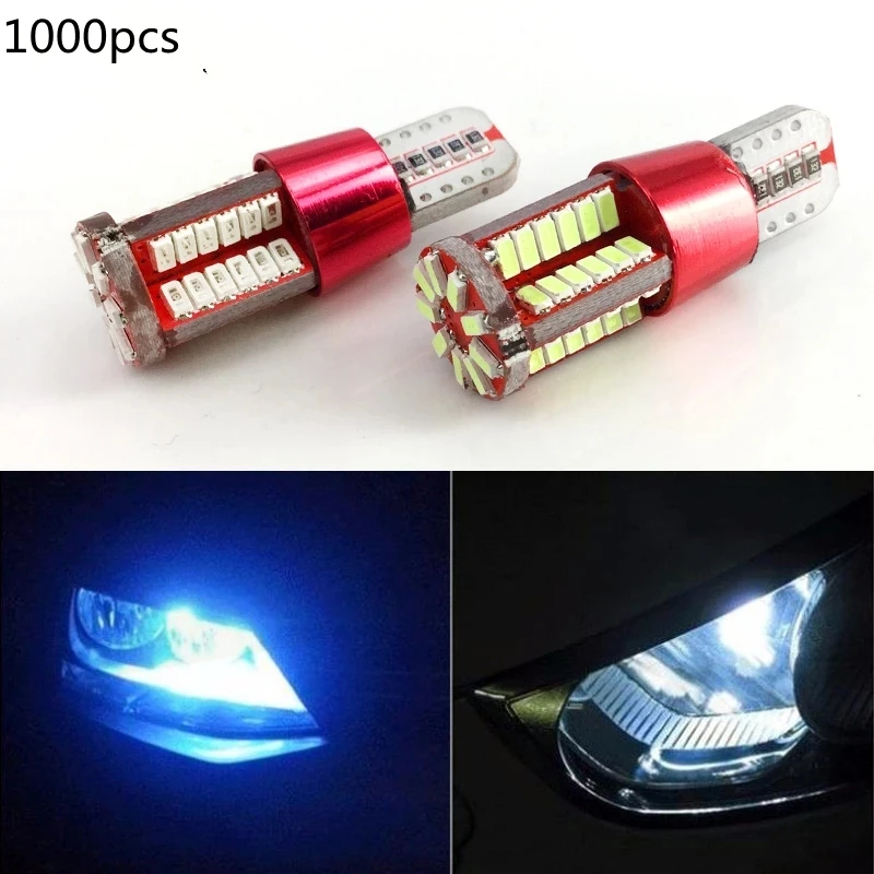 1000 шт T10 3014 57LED Габаритные фонари для автомобиля 57 SMD лампы CanBus Авто DC12V