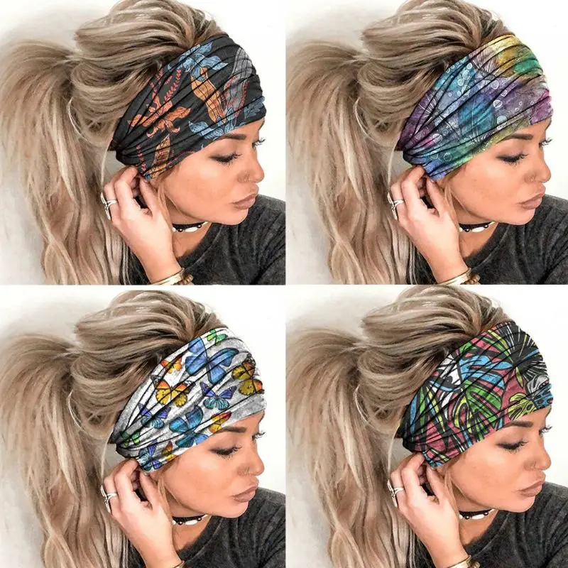 Women Yoga Sport Wide Headband Boho Leaf Butterfly Print Workout Sweat Hairband New
Women Yoga Sport Wide Headband Boho Leaf Butterfly Print Workout Sweat Hairband New
