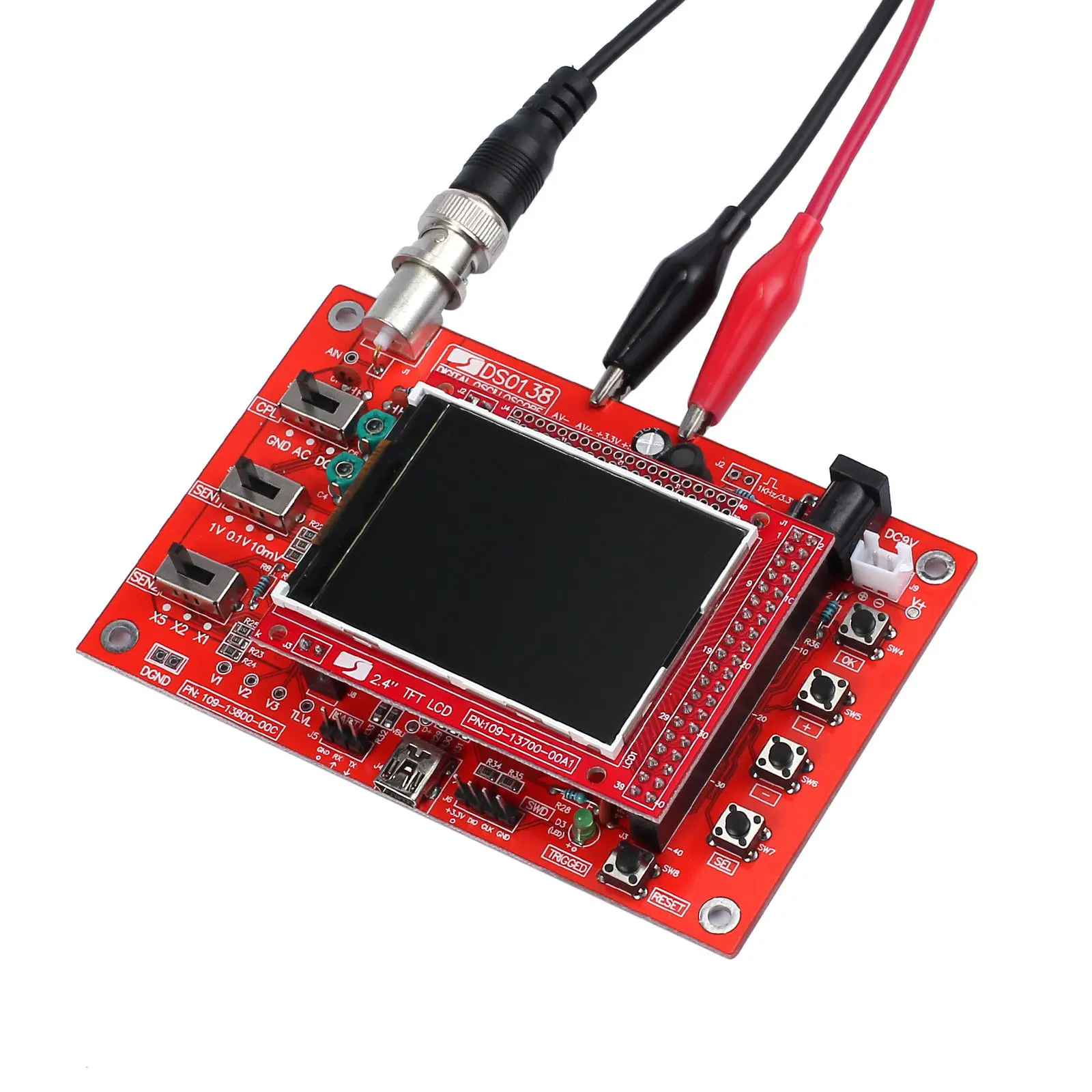 1x Fully Welded Assembled DSO138 TFT Digital Oscilloscope (1Msps) & Probe & Case
1x Fully Welded Assembled DSO138 TFT Digital Oscilloscope (1Msps) & Probe & Case