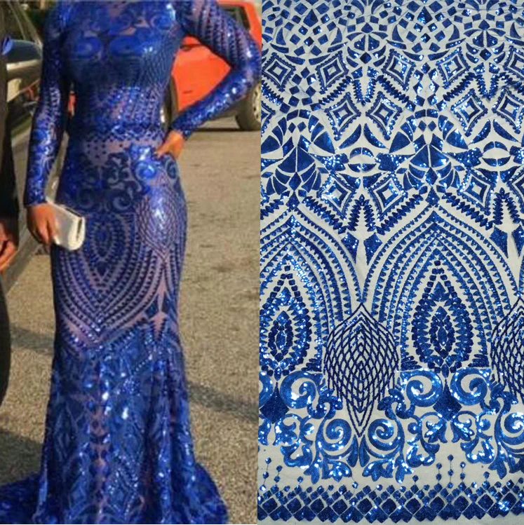 Royal Blue French African Lace Fabric Guipure Sequined Beaded Cotton Cord Tulle Nigerian Tissu Mesh India Lace For Wedding Dress
Royal Blue French African Lace Fabric Guipure Sequined Beaded Cotton Cord Tulle Nigerian Tissu Mesh India Lace For Wedding Dress