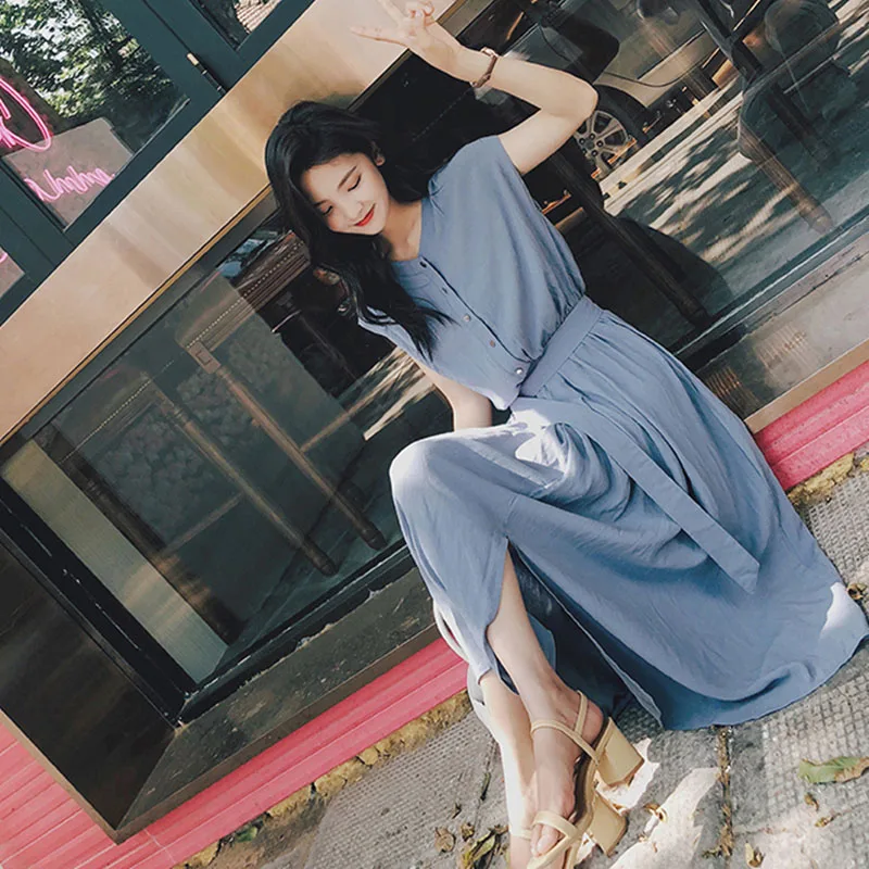 Elegant Single-breasted O-neck Women Midi Dress Short Sleeve Belted Slim Waist Female Dress Workwear Vestidos Femme
Elegant Single-breasted O-neck Women Midi Dress Short Sleeve Belted Slim Waist Female Dress Workwear Vestidos Femme