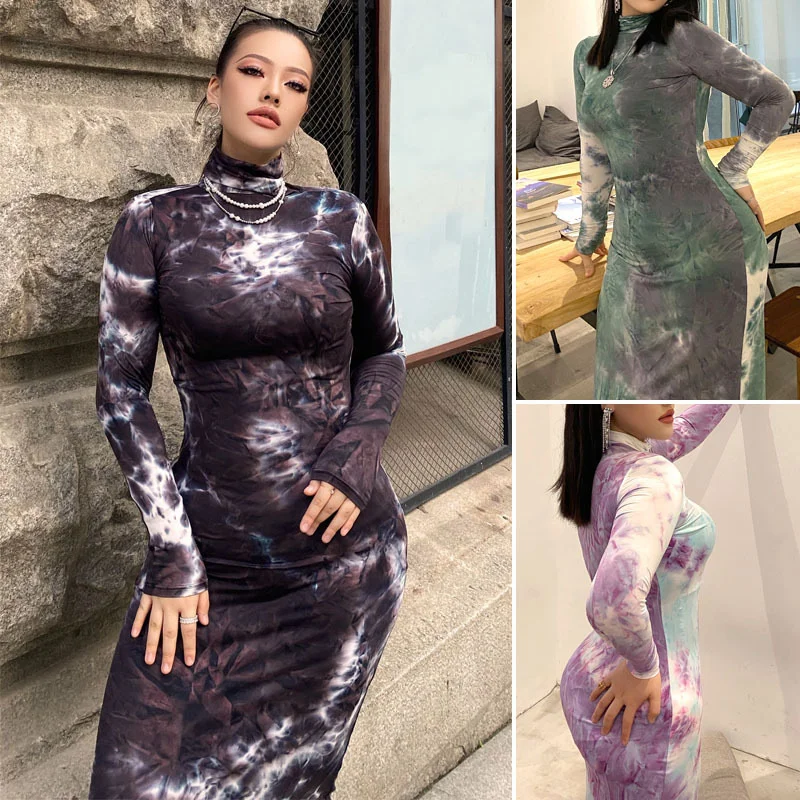 Autumn and Winter Ladies Fashion Sexy Dress Lace-up Tight-fitting Hip Tie-dye Printing High-neck Long-sleeved Woman Skirt WE301
Autumn and Winter Ladies Fashion Sexy Dress Lace-up Tight-fitting Hip Tie-dye Printing High-neck Long-sleeved Woman Skirt WE301