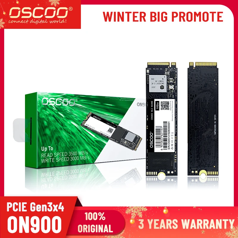 OSCOO PCIE жесткие диски SSD NVMe M.2 2280 Gen3.0x4 Внутренний твердотельный накопитель 128 ГБ 256 512